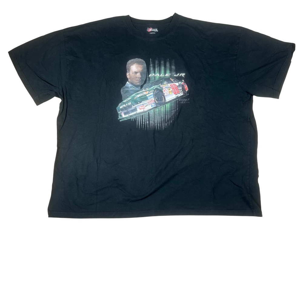 Chase Authentics Dale Earnhardt Jr 88 NASCAR Racing T-Shirt Mens 4X Black Cotton